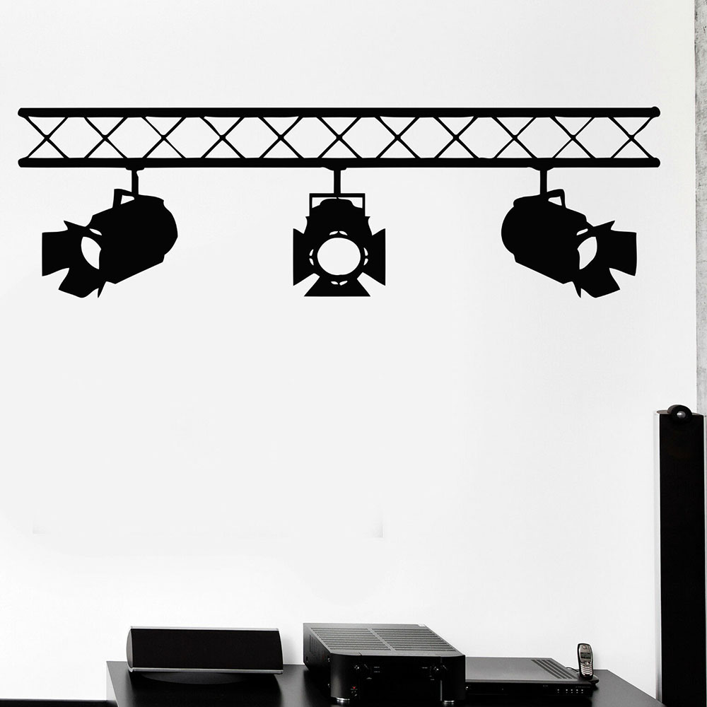 Home Cinema Wall Lights - Movie Studio Cinema Lights Vinyl Muurtattoo