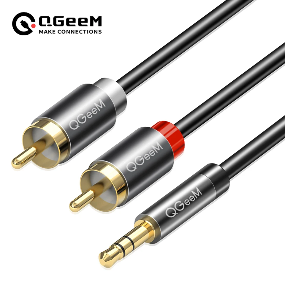 Home Cinema Pc - QGeeM RCA-kabel 2RCA naar 3.5 audio-kabel
