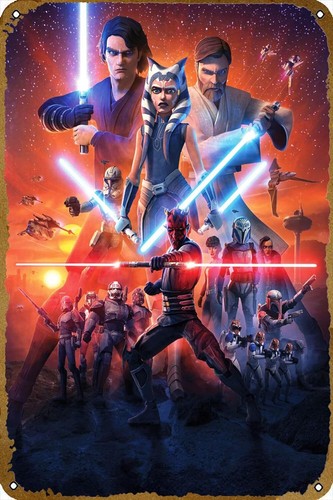 Home Cinema Decor - Clone Wars Movie Poster Metalen Tin