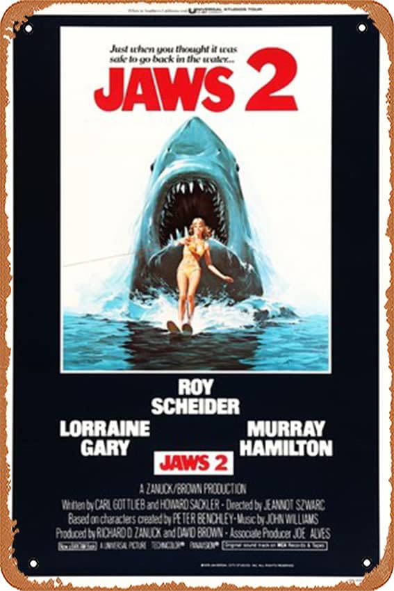 Home Cinema Decor - Jaws 2 Tin Bord Metalen Tin