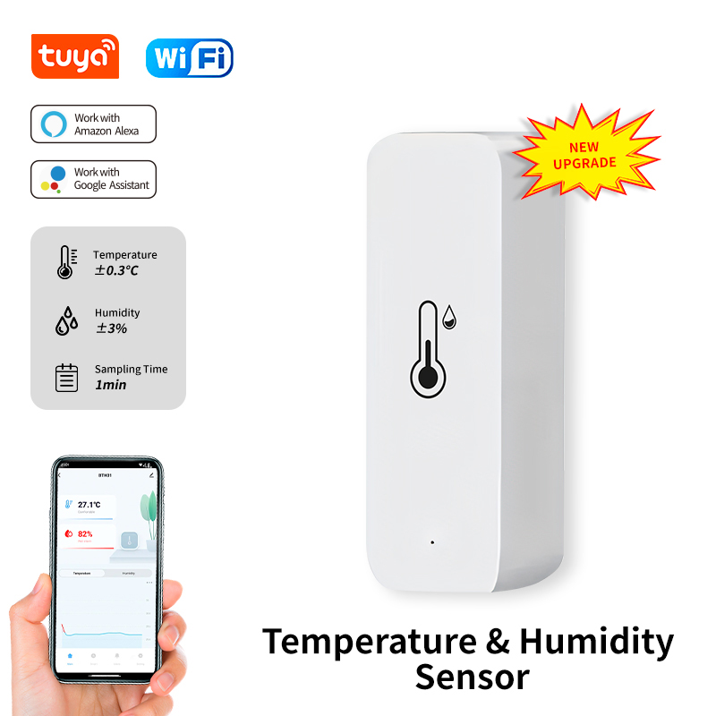 Home Cinema Alexa - Tuya WiFi temperatuur- en vochtigheidssensor Indoor