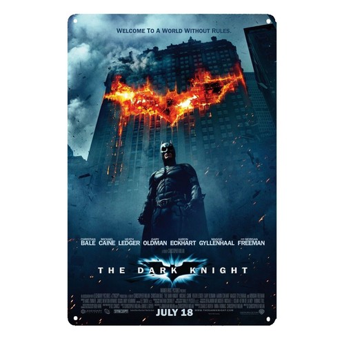 Home Cinema Decor - The Dark Knight Movie Metal Poster