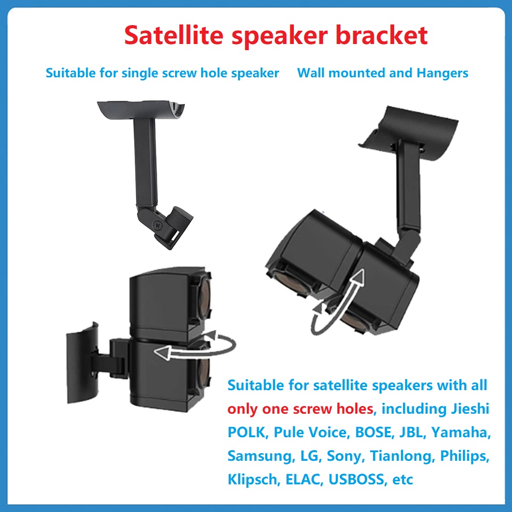 Home Cinema Logitech Z906 - 2 Stuks Satelliet Luidspreker Beugel Muur