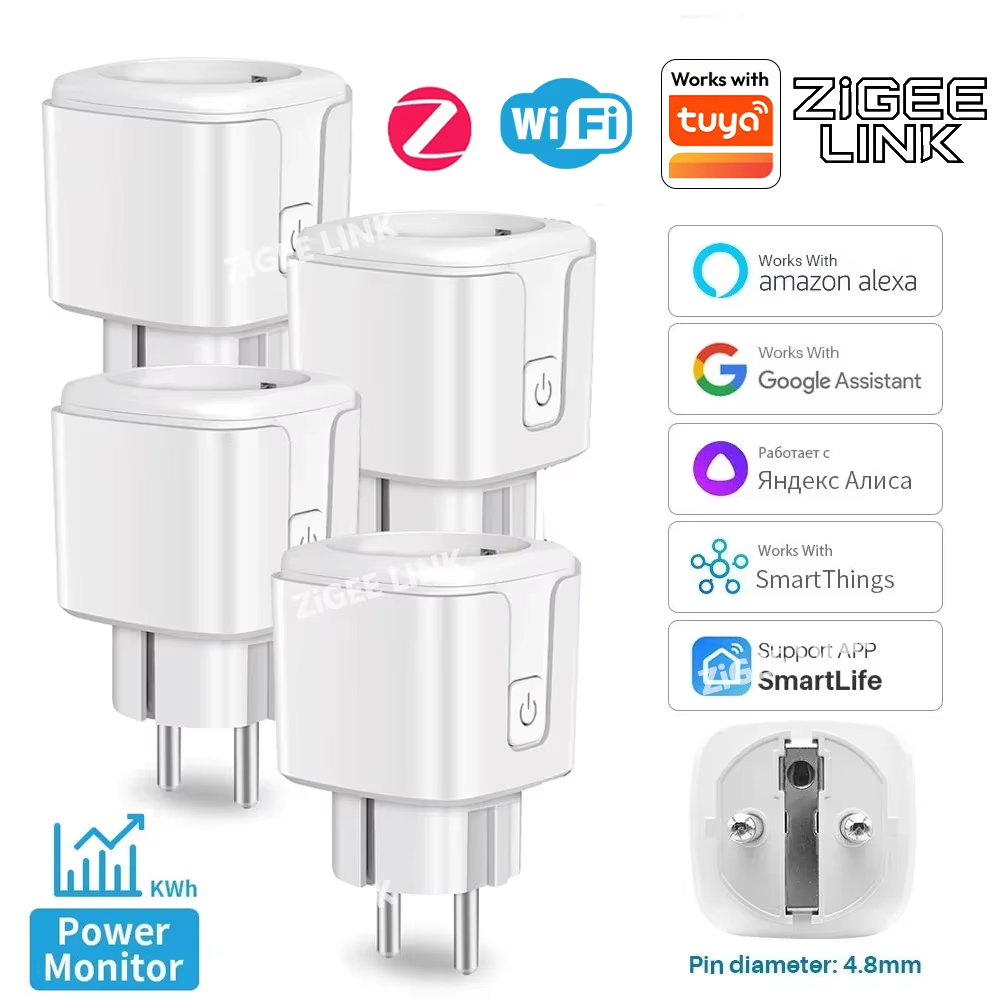 Home Cinema Alexa - ZigBee EU-stekker 16A/20A Smart Plug Power