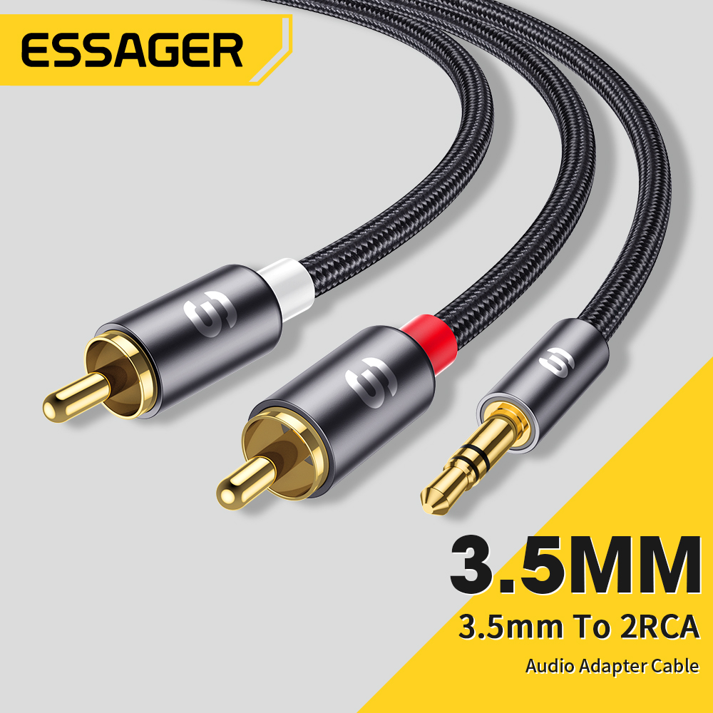 Home Cinema Pc - Essager RCA Audio Kabel Stereo 3.5mm