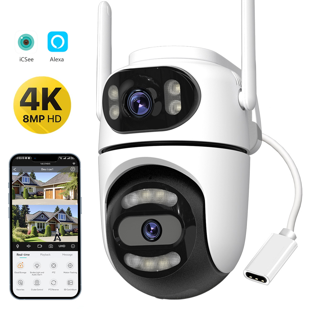 Home Cinema Wall Panels - 8MP 4K HD Wifi PTZ-camera iCsee