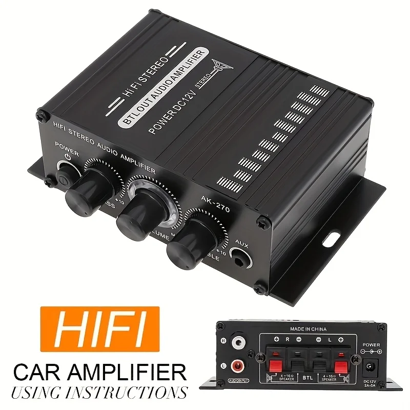 Home Cinema App - AK-270 400W Mini Eindversterker 12V/24V 2.0