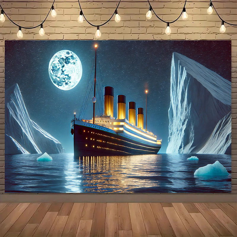 Home Cinema The Drama - Titanic Schip IJsberg Maanlicht Tapijt Filmscène