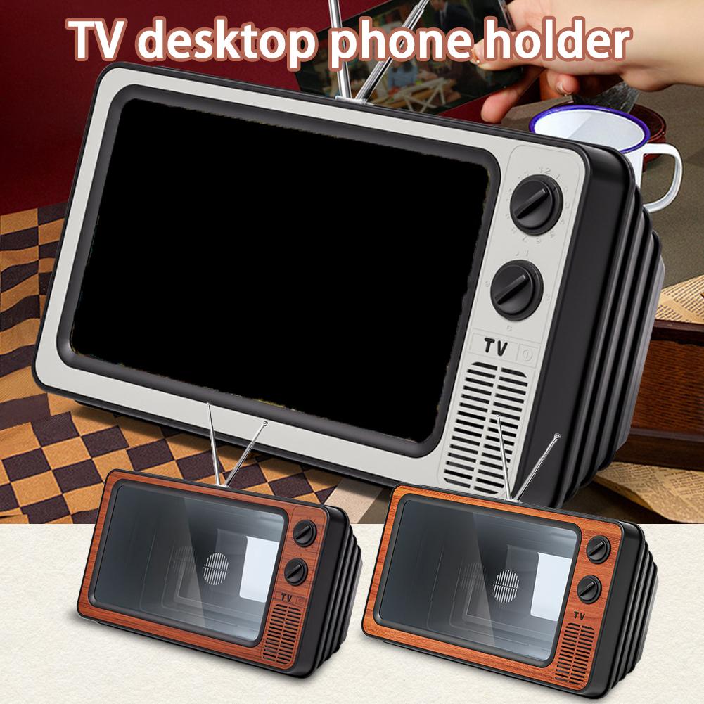 Home Cinema Apple - Vintage Tv Telefoonhouder Creatieve Retro Mobiele