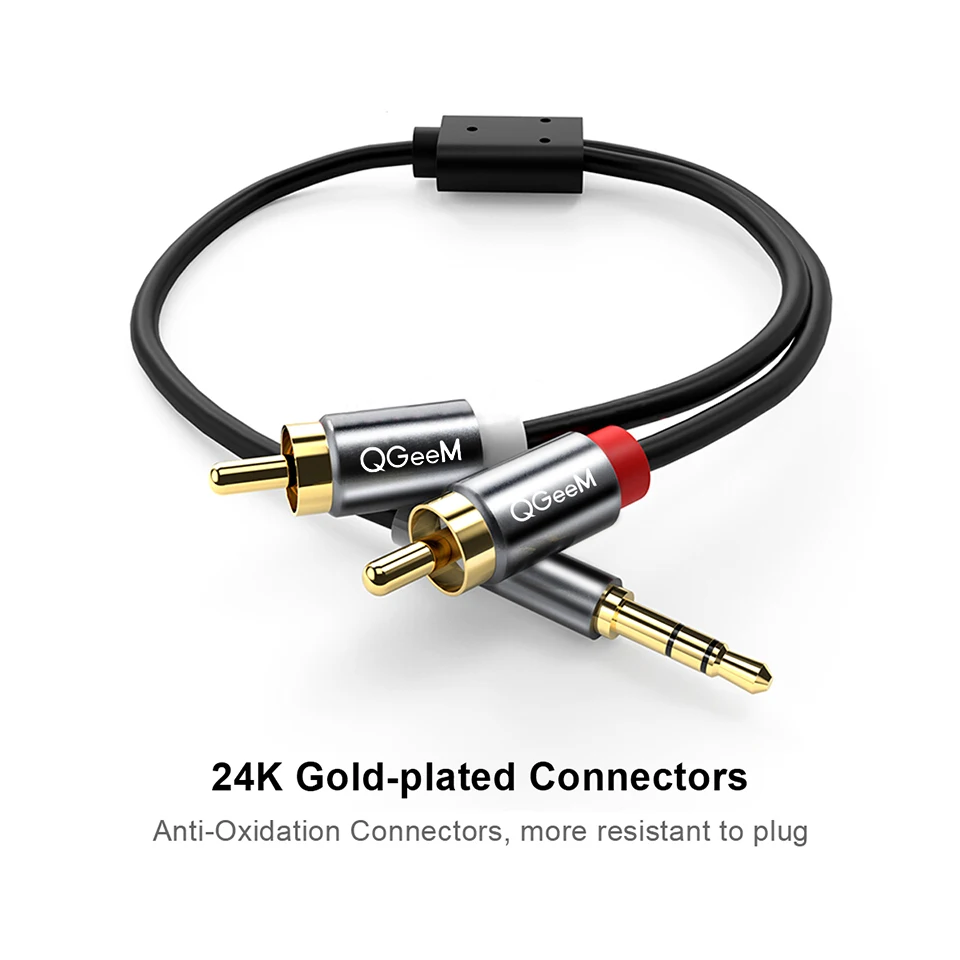 QGeeM RCA-kabel 2RCA naar 3.5  - Home Cinema Pc recensie en prijs