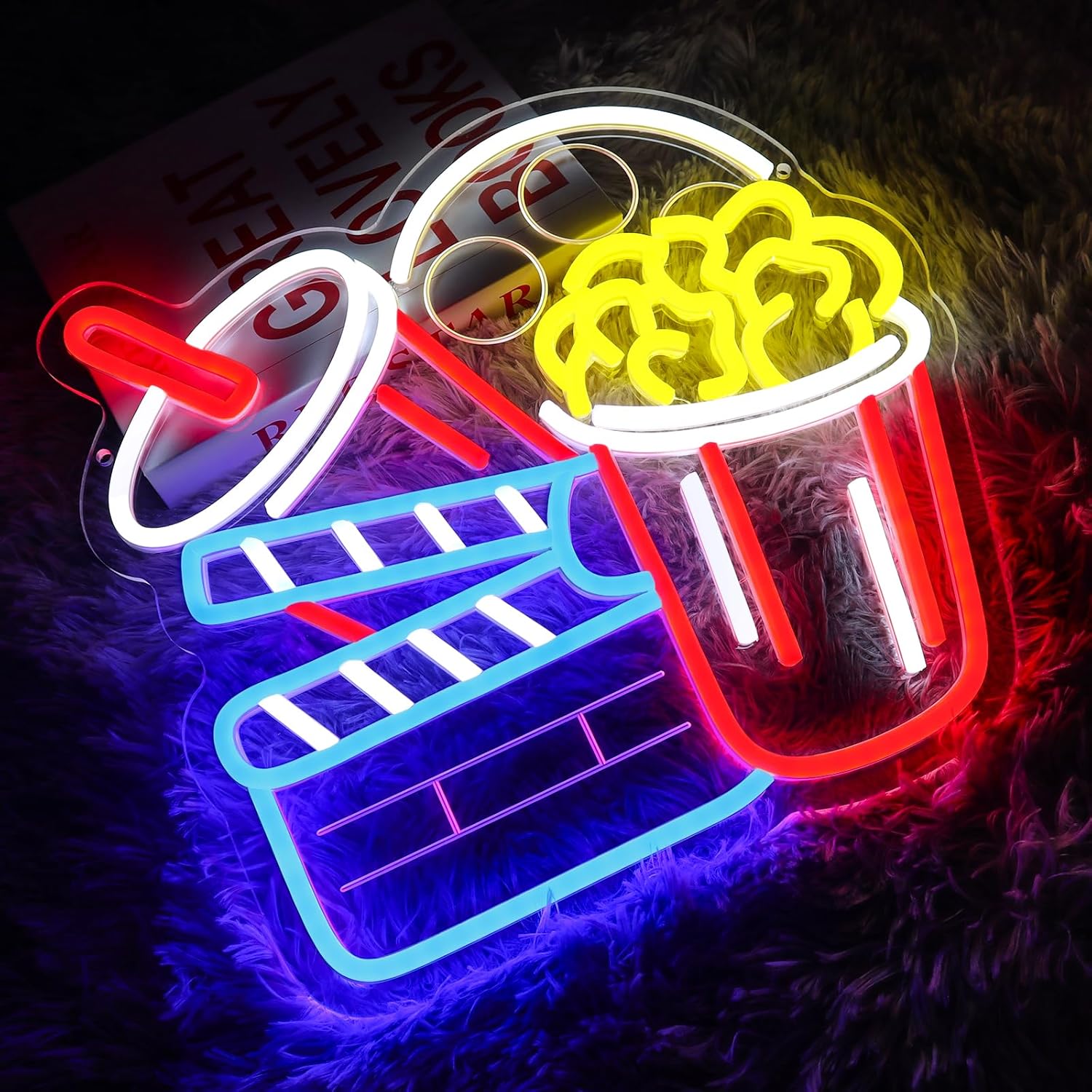 Bioscoop Neon Licht Kunst Wand - Home Cinema Wall Lights recensie en prijs