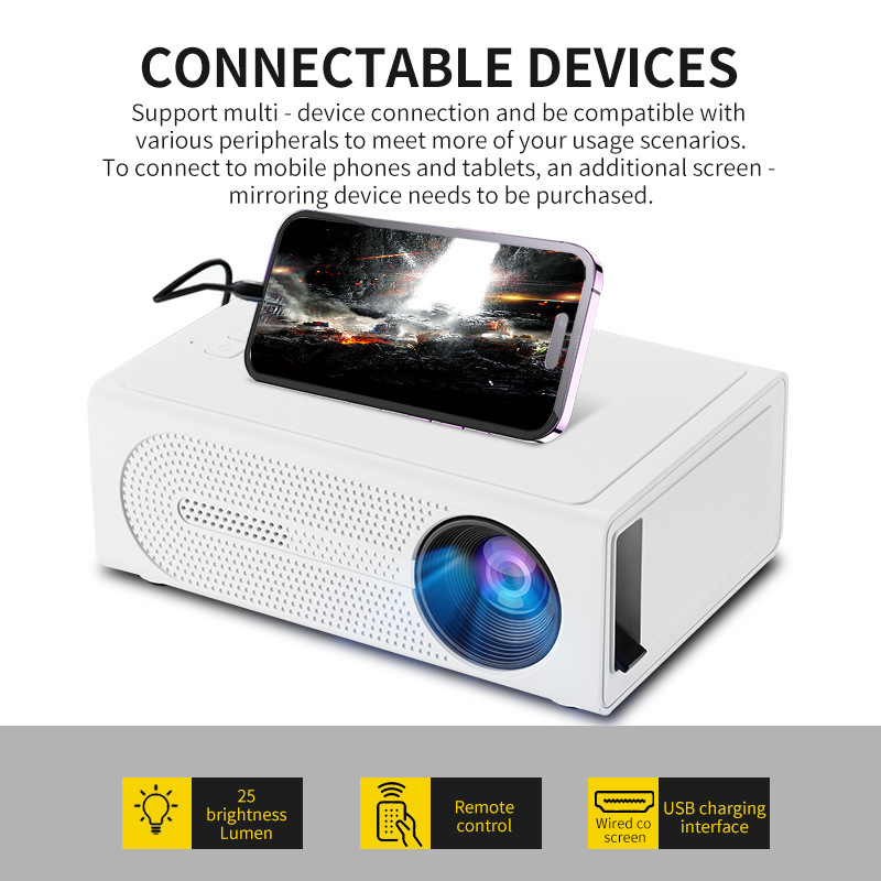 Mini-projector 1080P ondersteu - Home Cinema Kids recensie en prijs