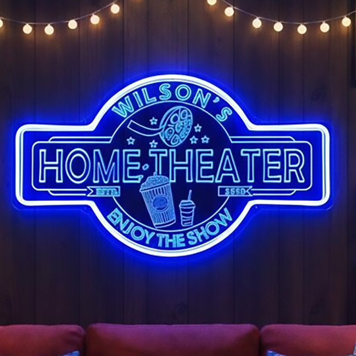 Op maat gemaakte neonreclame v - Home Cinema Decor recensie en prijs