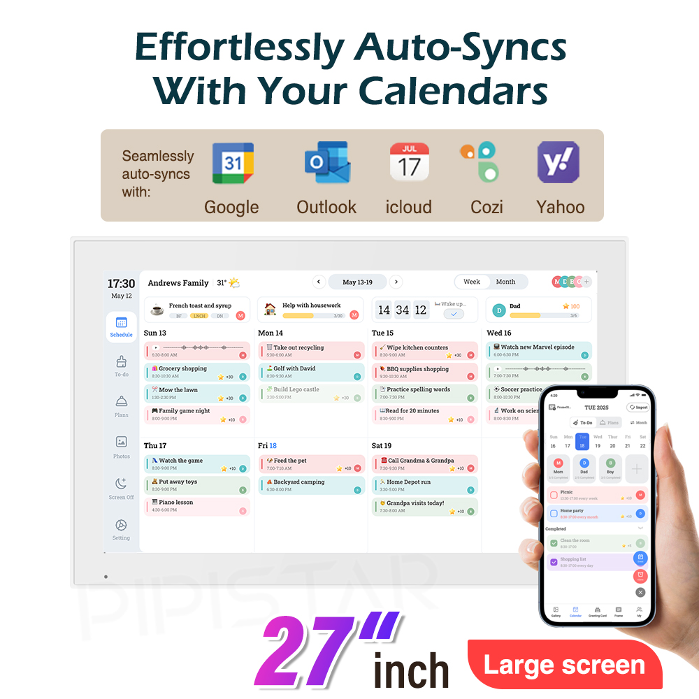 Slimme Digitale Kalender 27 in - Home Cinema Wall Panels recensie en prijs