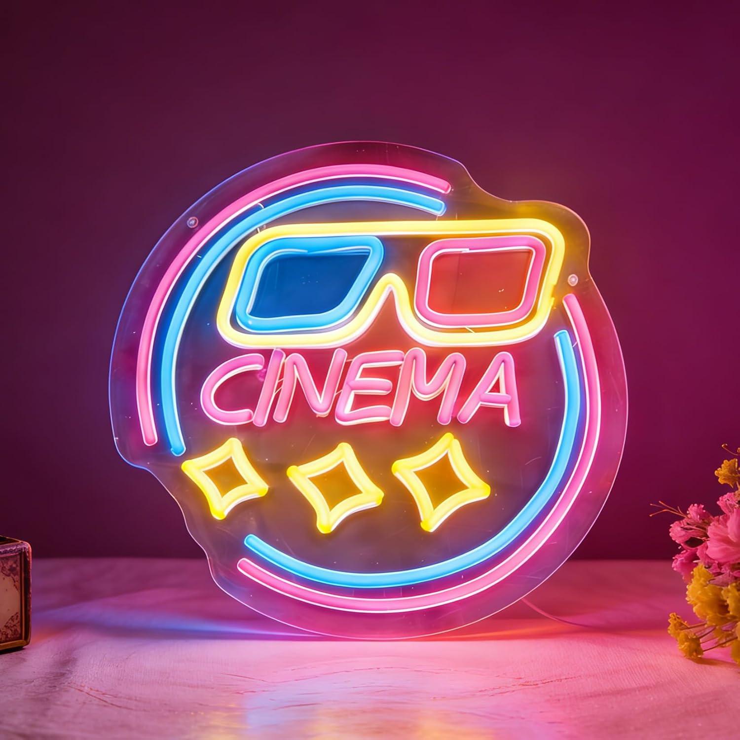 Cinema Neon Sign USB dimbaar L - Home Cinema Wall Lights recensie en prijs