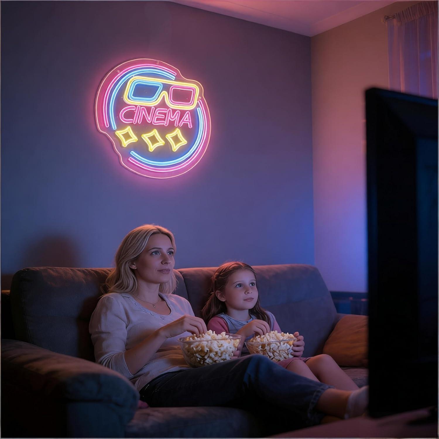 Cinema Neon Sign USB dimbaar L - Home Cinema Wall Lights recensie en prijs