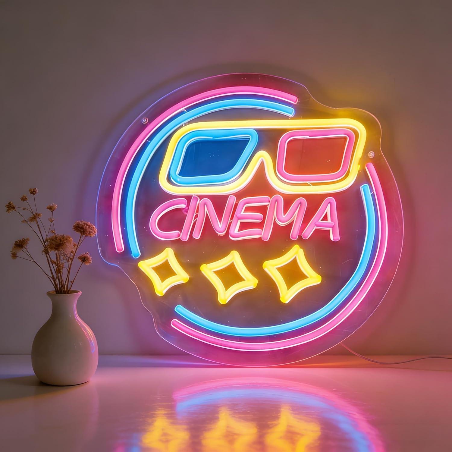 Cinema Neon Sign USB dimbaar L - Home Cinema Wall Lights recensie en prijs