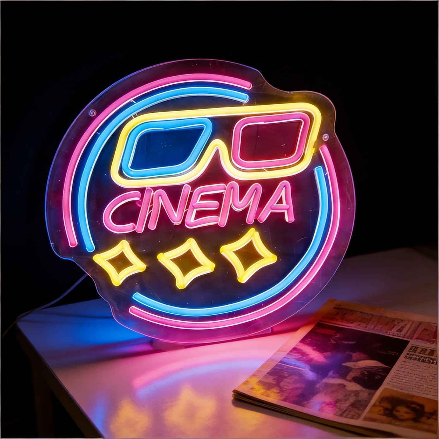 Cinema Neon Sign USB dimbaar L - Home Cinema Wall Lights recensie en prijs