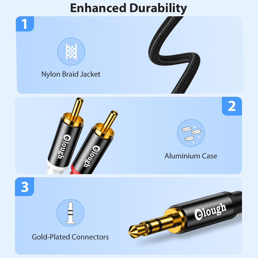 Elough Rca Kabel Aux Rca Luids - Home Cinema Pc recensie en prijs