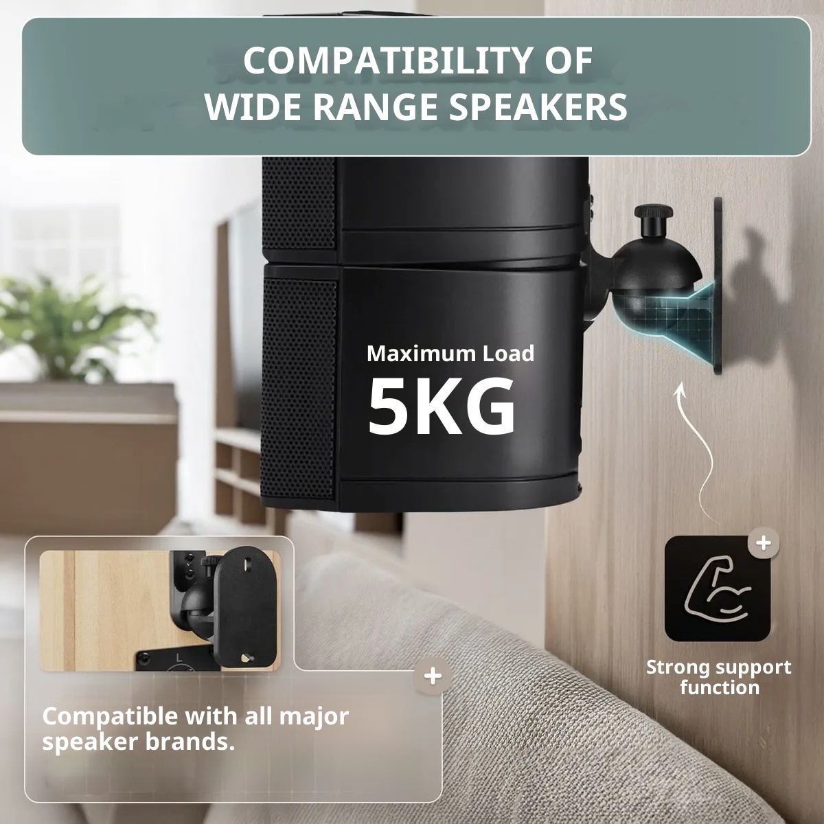 2 stuks verstelbare wandmontag - Home Cinema Logitech Z906 recensie en prijs