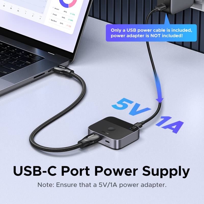 UGREEN HDMI USB C-schakelaar 2 - Home Cinema Pc recensie en prijs