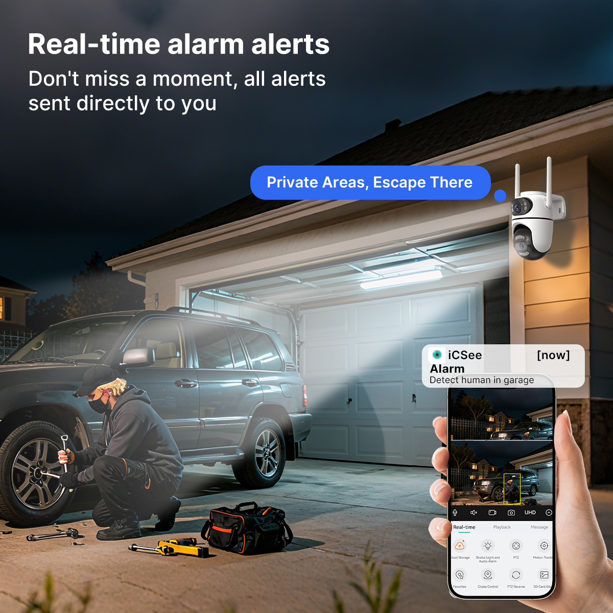 8MP 4K HD Wifi PTZ-camera iCse - Home Cinema Wall Panels recensie en prijs