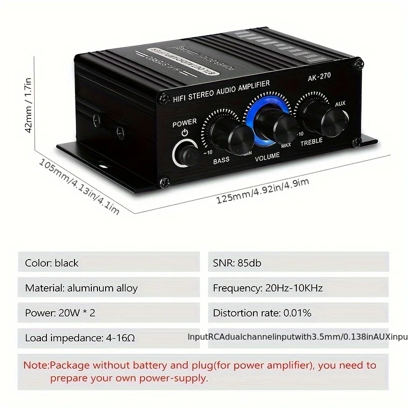 AK-270 400W Mini Eindversterke - Home Cinema App recensie en prijs